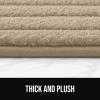 imageGORILLA GRIP Textured Backing Bathroom Rugs Soft Memory Foam Absorbent Striped Bath Mats Machine Washable amp Fade Resistant Bathmat Accessories for Floor Home Decor Shower Essentials Grey 24x16Beige