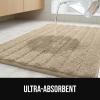 imageGORILLA GRIP Textured Backing Bathroom Rugs Soft Memory Foam Absorbent Striped Bath Mats Machine Washable amp Fade Resistant Bathmat Accessories for Floor Home Decor Shower Essentials Grey 24x16Beige