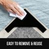 imageGORILLA GRIP Extra Wide Dual Sided Rug Gripper Pads Holds Carpet in Place on Hardwood Floors and Tile Removable Reusable Sticky Corner Grippers Universal Fit Floor Pad for Under Area Rugs 4 Pack4