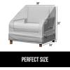 imageGORILLA GRIP Heavy Duty Waterproof Outdoor Chair Cover 30 Inch Adjustable Patio Furniture Covers for Winter Keep Cushions Dry Protects from Sun Snow Rain Windproof UV Coated Small 1 Pack
