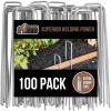 imageGORILLA GRIP 50 Pack Strong Galvanized Steel Landscape Staples RustResistant Sharp Tips Plant and Garden Stakes Adjustable Ground Yard Anchors Outdoor Metal Landscaping Pins for Lawn 6 Inch100 Pack