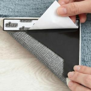 imageGORILLA GRIP Extra Wide Dual Sided Rug Gripper Pads Holds Carpet in Place on Hardwood Floors and Tile Removable Reusable Sticky Corner Grippers Universal Fit Floor Pad for Under Area Rugs 4 Pack12